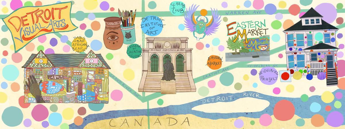 Detroit Visual Arts by Alexis Amann Amann detroit arts map tdat final