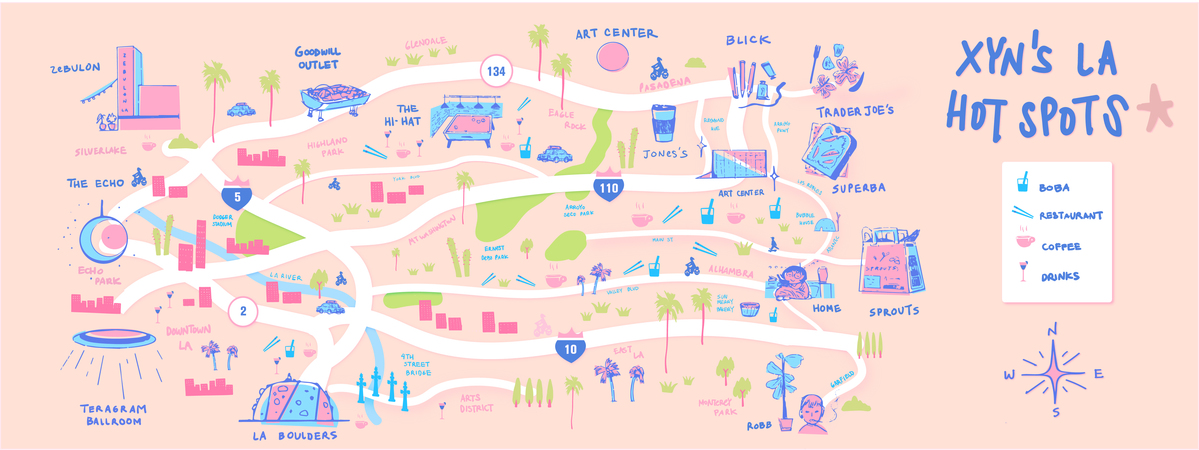 Xyn's Hot Spots in Los Angeles, California by Xinrui Chen