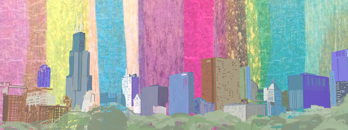 Chicago Skyline - Illustrated Collage by Marian Nixon Chgo skyline 021815 tdat