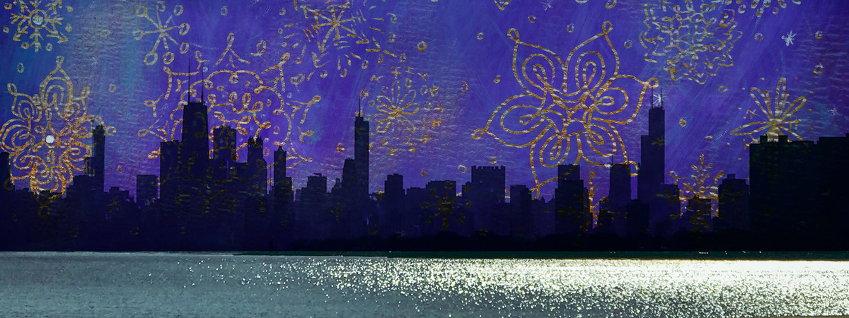 Snowy Skyline of Chicago, Illinois by Marian Nixon