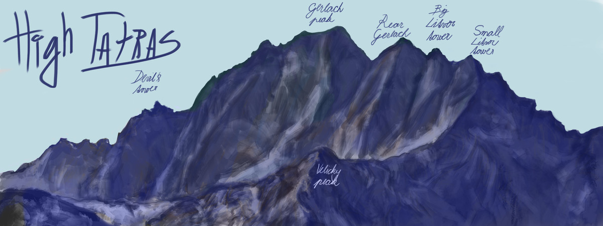 Martin's Route, Gerlach Peak, High Tatras, Slovakia by wackycloudy.art