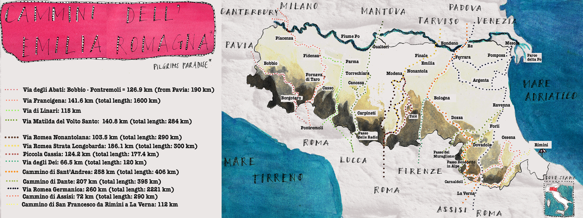 Pilgrim Trails in Emilia Romagna (northern Italy) by Karen Cotting