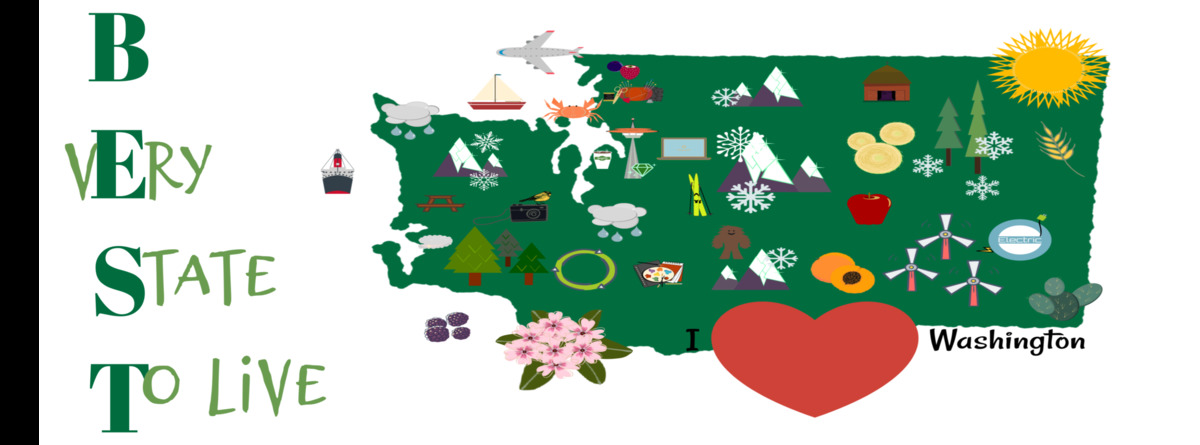 Very Best State to Live, I Love Washington by kae50