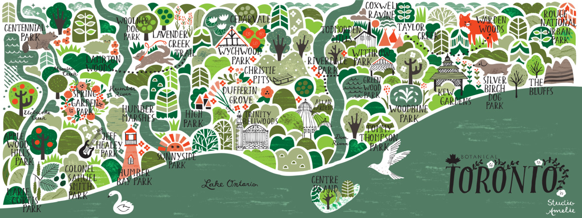 Toronto Botanical Map by Studio Amelie