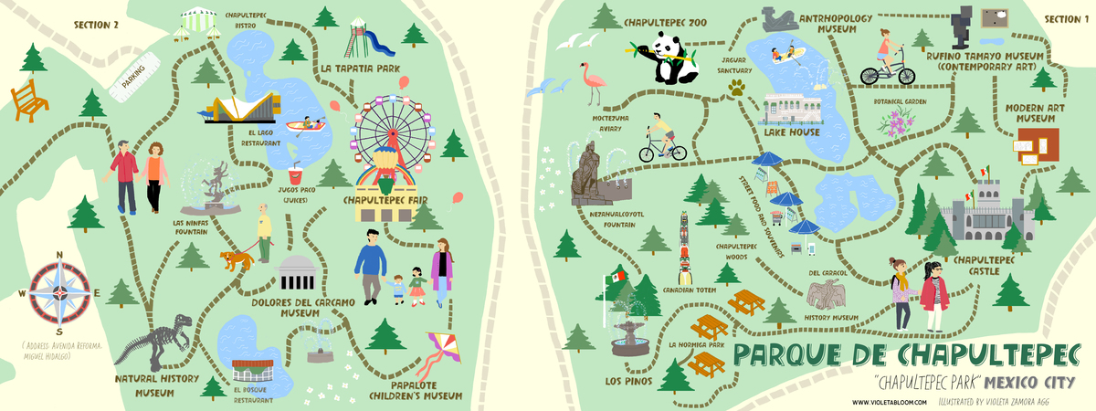 Chapultepec Park (sections I and II) in Mexico City by Violeta Zamora Agg