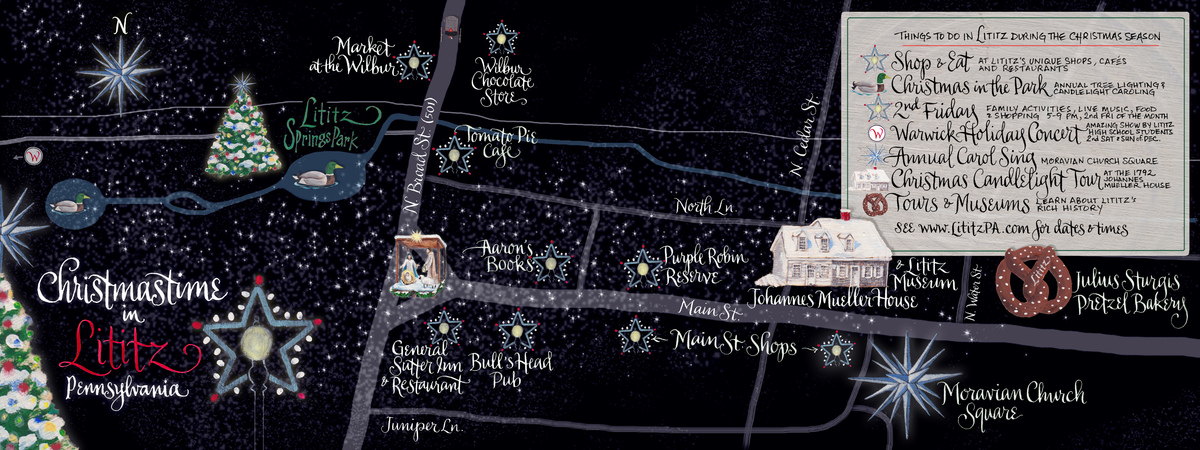 Christmastime in Lititz, PA by Anne McCracken