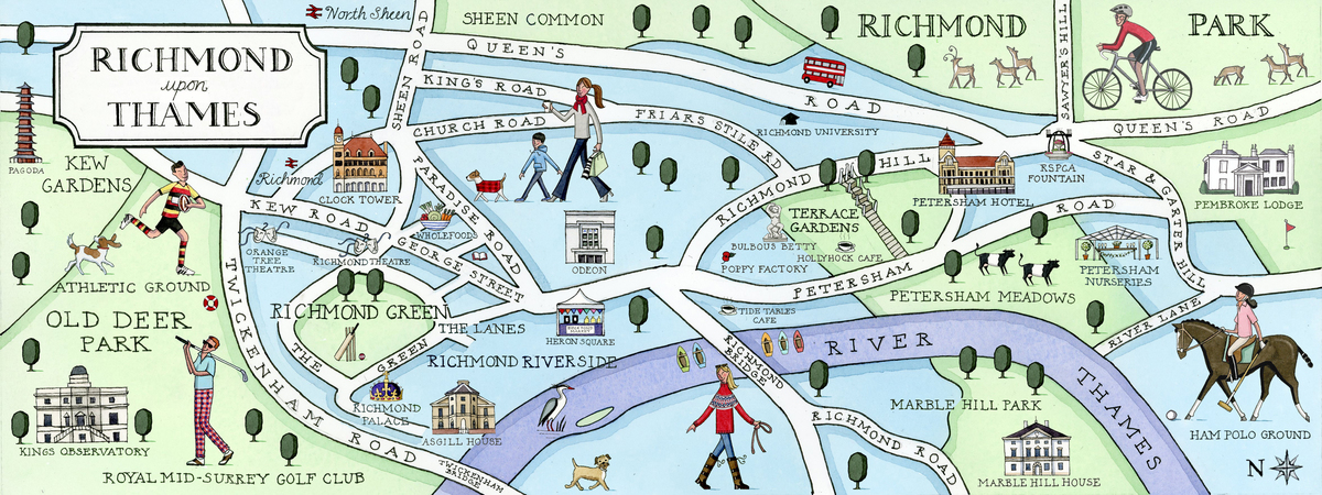 Beautiful Borough of Richmond by Camilla Charnock Illustration