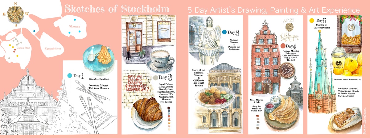 Sketches of Sweden by Shannon Christensen of Shannon's Studio