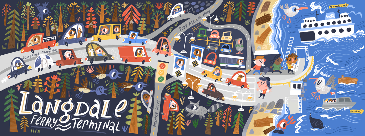 Langdale Ferry Terminal, BC, Canada by Jana Curll