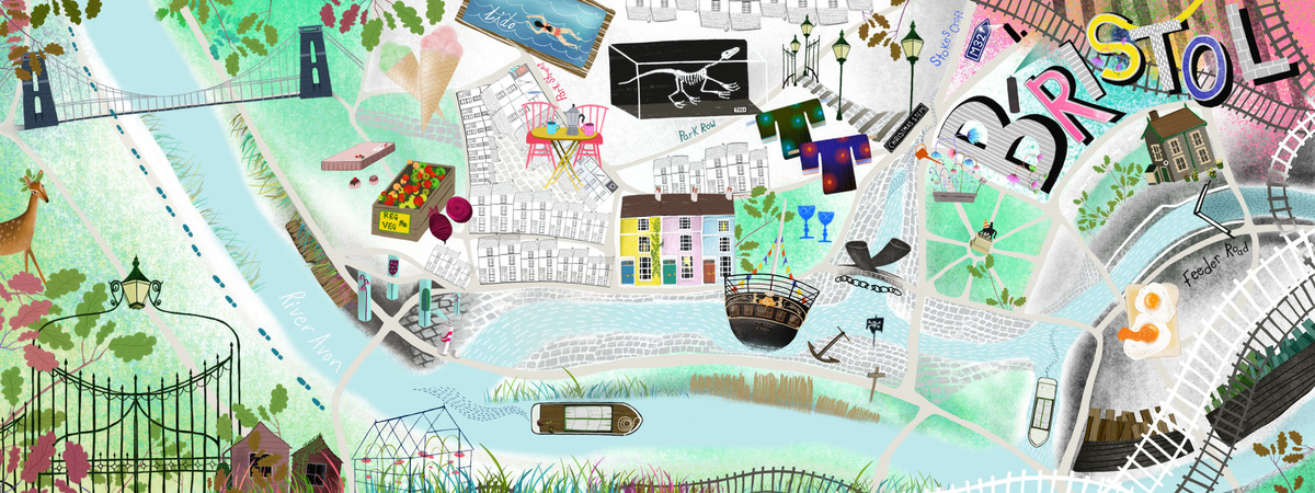 Map of Bristol (Brizzle) by Karen Bunting