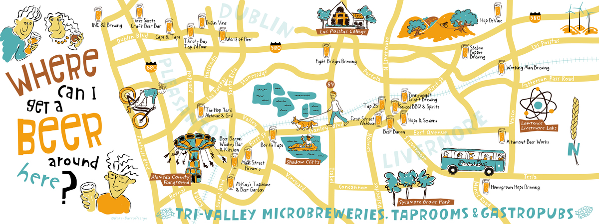 Where Can I Get a Beer Around Here? by Karen Barry Design