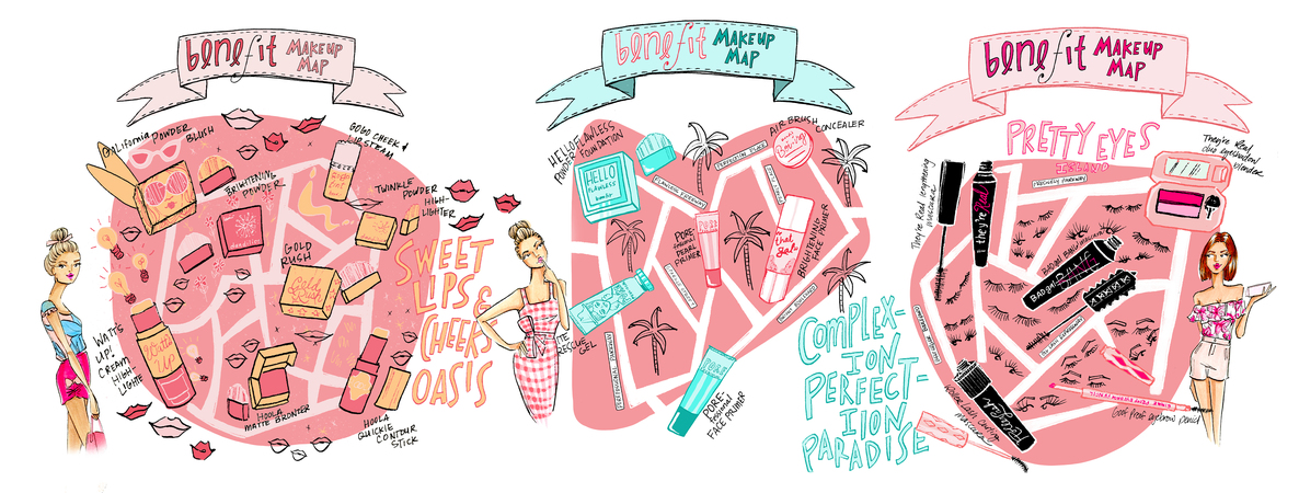 Benefit Makeup Maps by Lori Burt