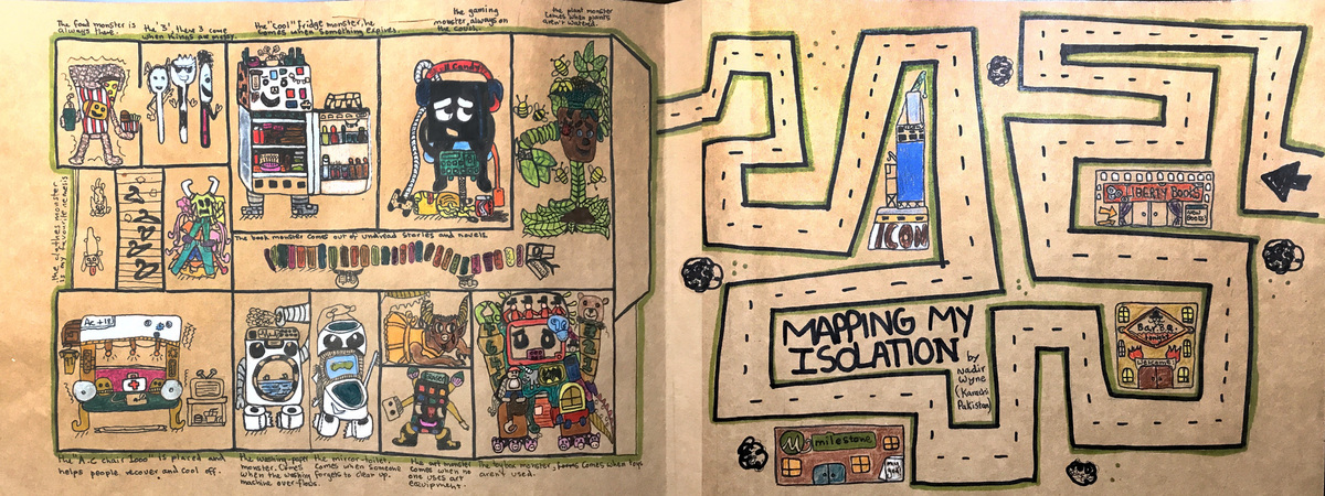 Mapping This Moment: Mapping My Isolation by nadidraws