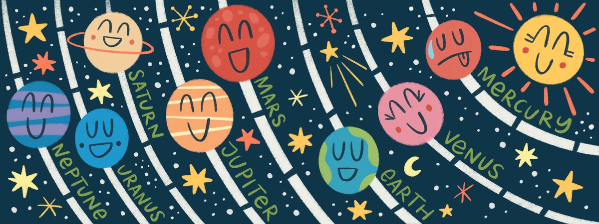 Cute Solar System by Natalia González