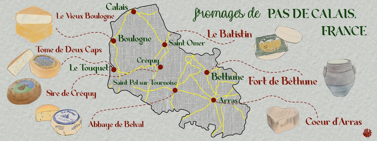 French Cheese Map by Jujubaby