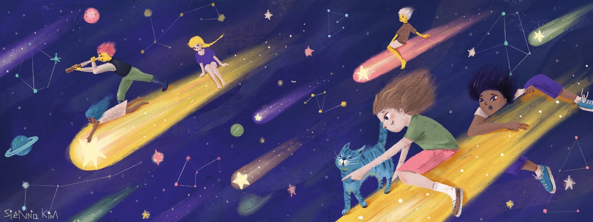 Shooting star riders by Polka Dot Whale