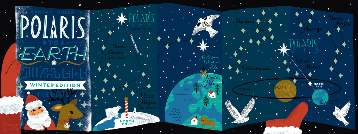 Santa's Guide from Polaris to Earth by Studio Amelie