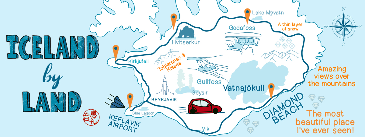 Iceland by Land by Elaine Vitikainen