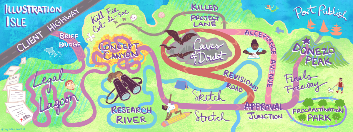 Map of Illustration Isle by Sayada Ramdial