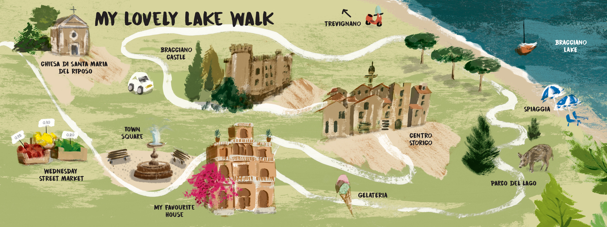 My Lovely Lake Walk by Sarah Finan Illustration