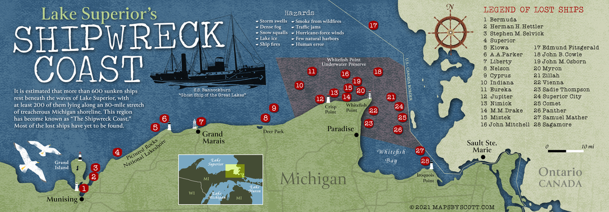 Lake Superior's Shipwreck Coast by Scott Schiller