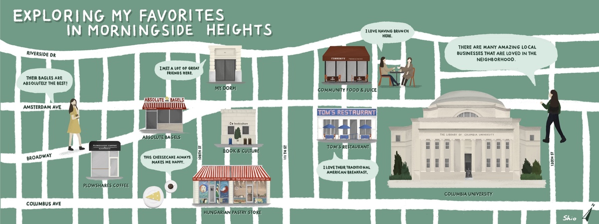 Exploring My Favorites In Morningside Heights, New York by shiodrawing