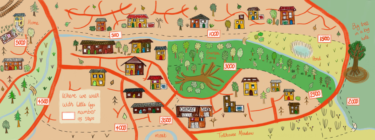 Where we walk with little legs by Caroline Moore