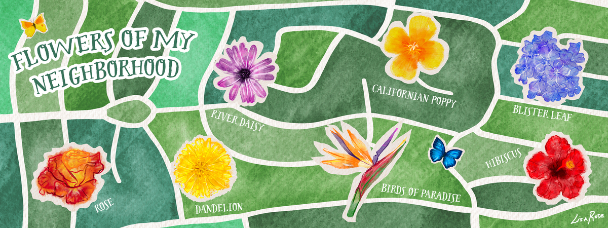 Flowers of my Neighborhood in Los Angeles, California by Lisa Rose