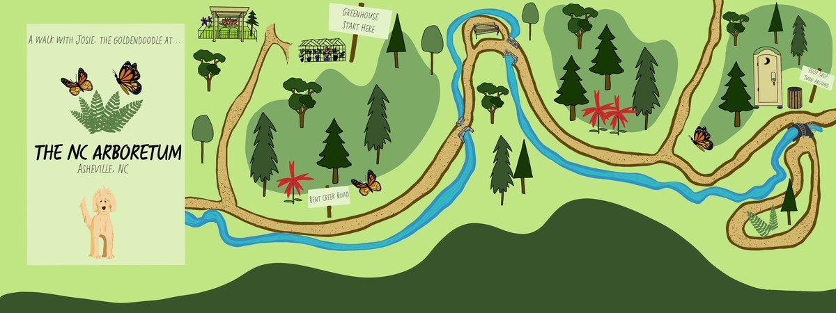 My Walk with Josie the Goldendoodleat the NC Arboretum in Asheville by Katherine Mills