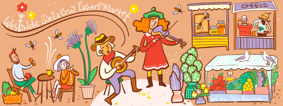 Westside Farmers Market in Santa Cruz, California by Olga Akbarova