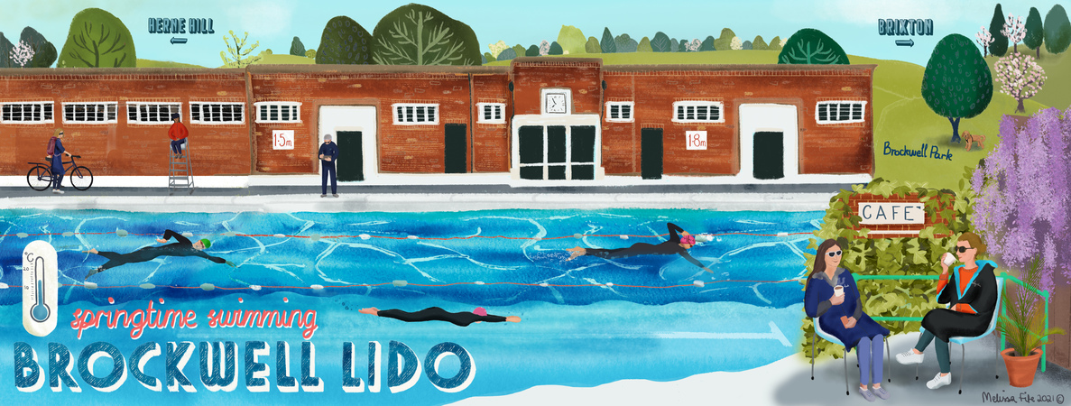 Springtime Swimming at Brockwell Lido in London, UK by Melissa Fife
