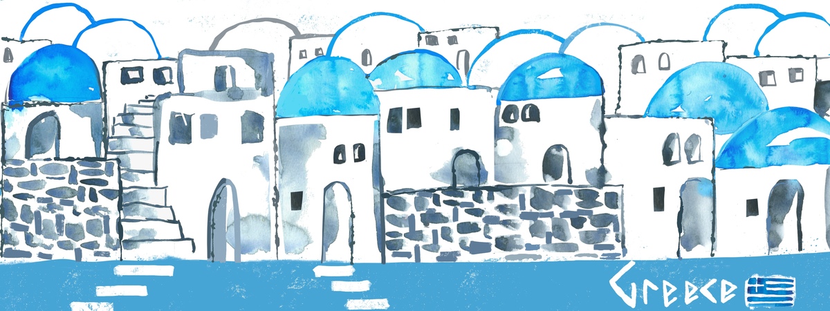 Santorini, Greece by Art by Ashlesha