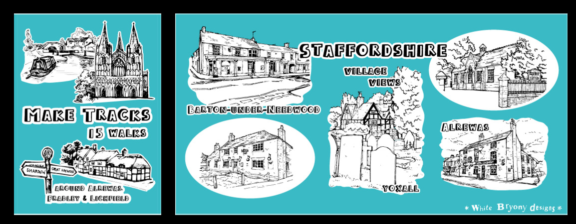 Make Tracks: 15 Walks around Lichfield and surrounding villages in Staffordshire, UK by Bryony Halsted