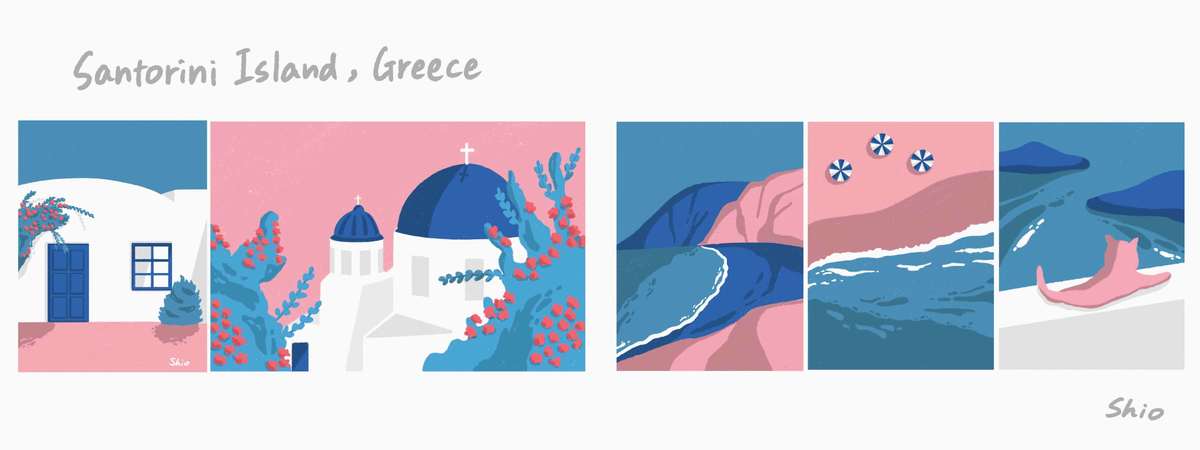 Memories of Santorini by shiodrawing