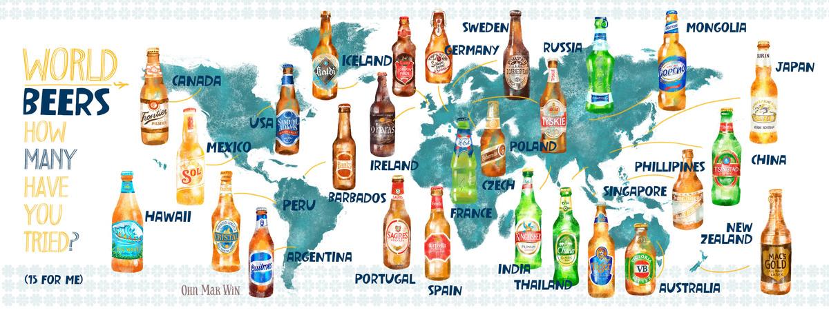 World Beers: How many have you tried? by Ohn Mar Win