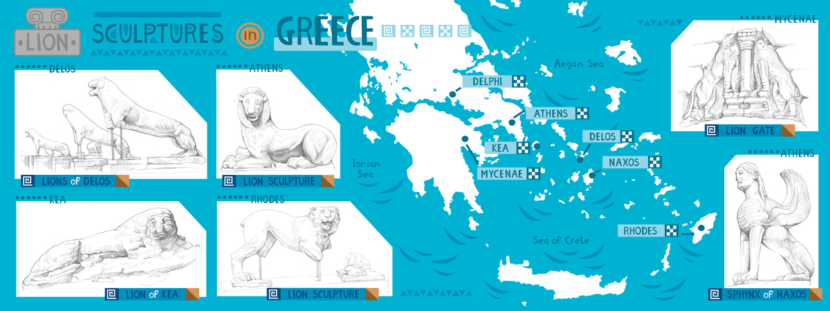 Lion sculptures in Greece (My Favourites...) by Sara Tassan Mazzocco