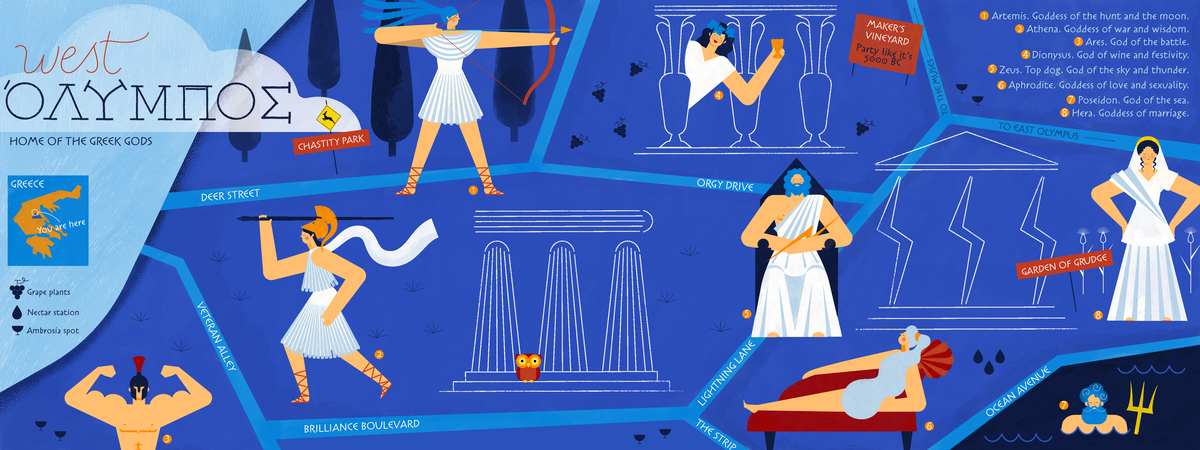 Mount Olympus - home of the Greek gods by Petra Villani