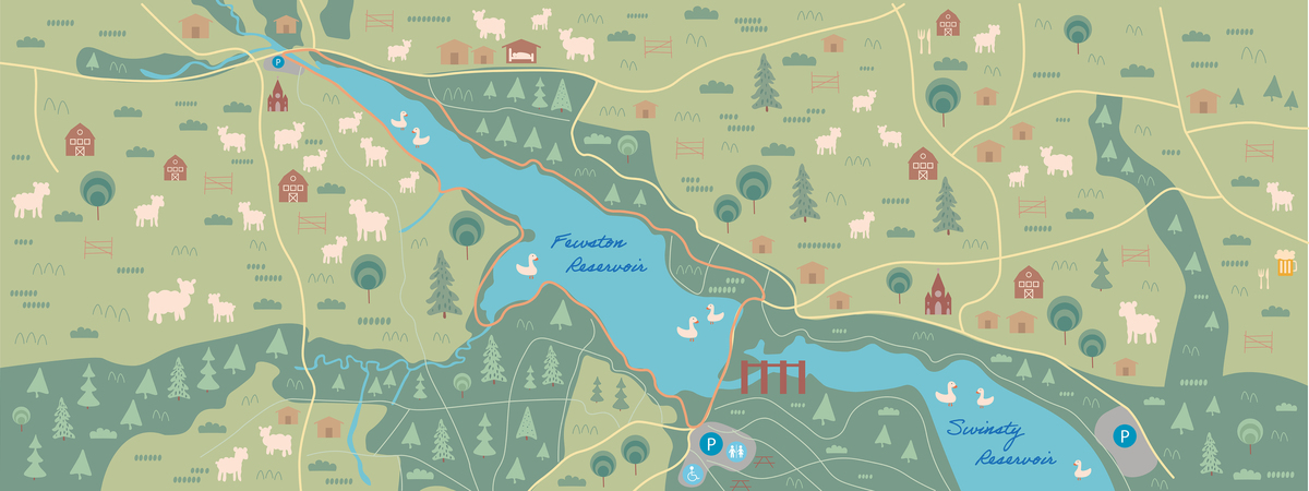 Summer in Fewston Reservoir, Yorkshire, UK by Dominika Dziala