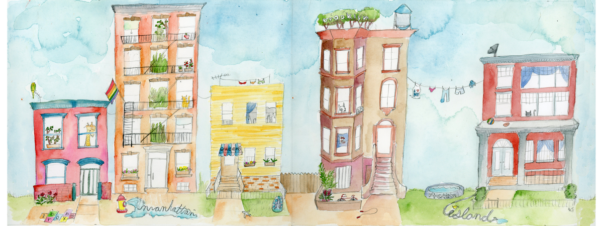 The 5 Boroughs of NYC by Char Char