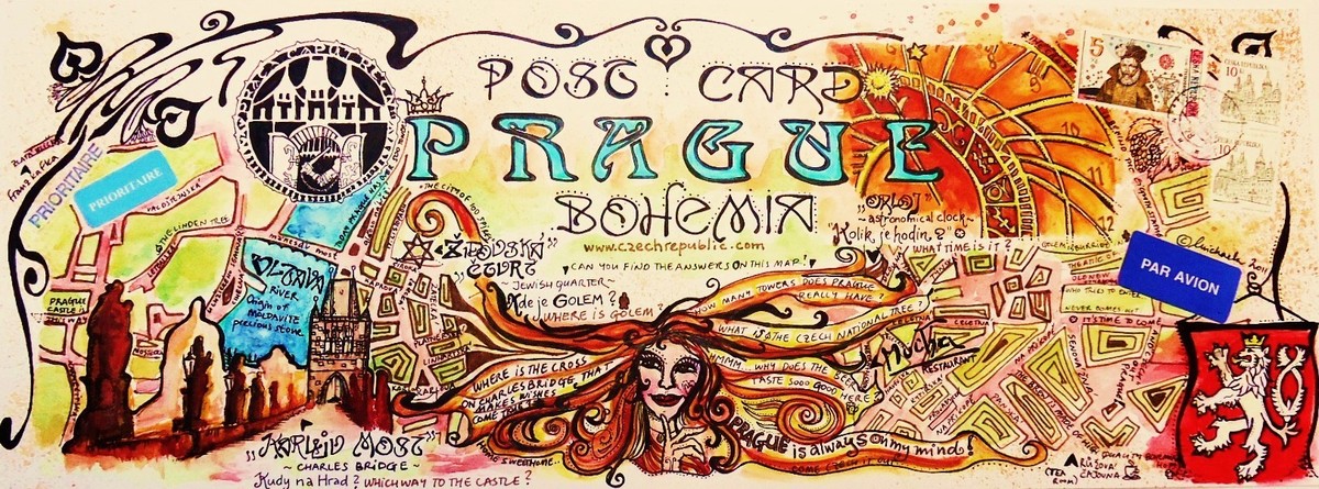 Prague On My Mind by Malka Michaela Barshishat Map