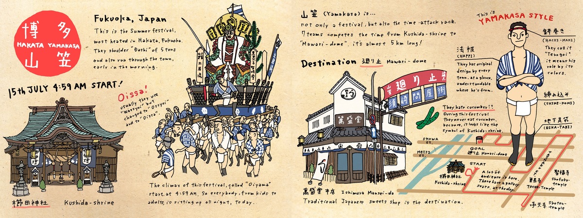Yamakasa Festival in Fukuoka, Japan by hatu