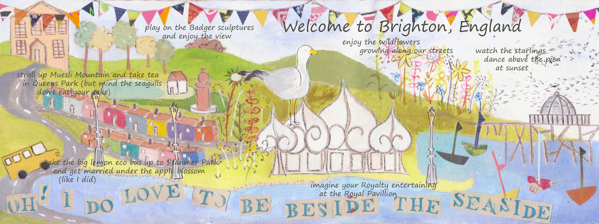 I Do Love to Be Beside the Seaside (in Brighton, England) by Emma Wood
