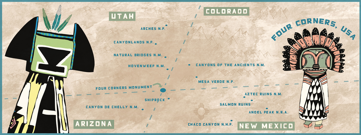 Ruins Tour of Four Corners, USA by James Orndorf