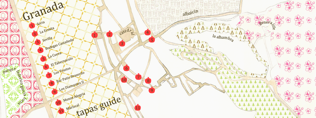 Tapas Guide to Granada, Spain by Jodi Cherry