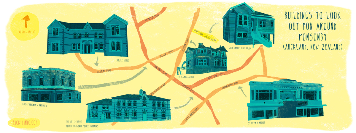 Rickitinic Guide to Cool Buildings in Auckland, New Zealand by Nicola Brady