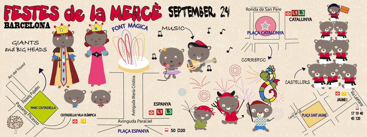 Festes de la Mercè, Barcelona, Spain by Nuria Brignardelli