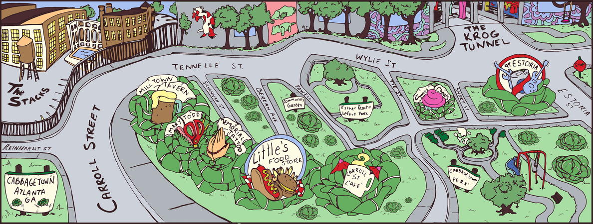 Welcome to Cabbagetown in Atlanta, Georgia by Amanda Romanick