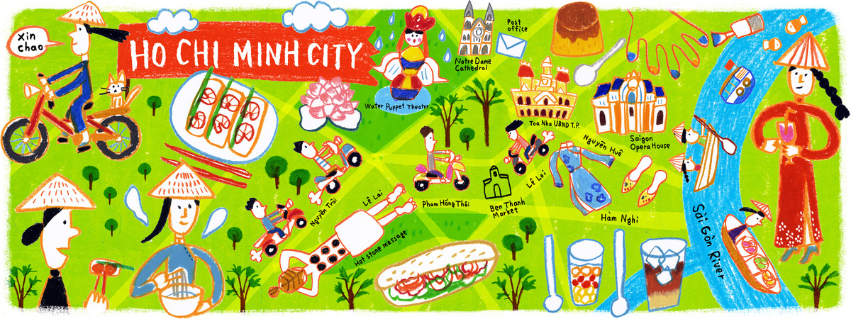Ho Chi Minh City, Vietnam by AW Illustrations