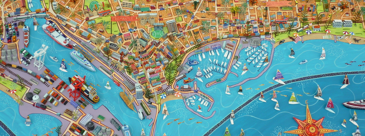 Fremantle, Australia by Sara Drake Fremantle map july 2011 022.jpg