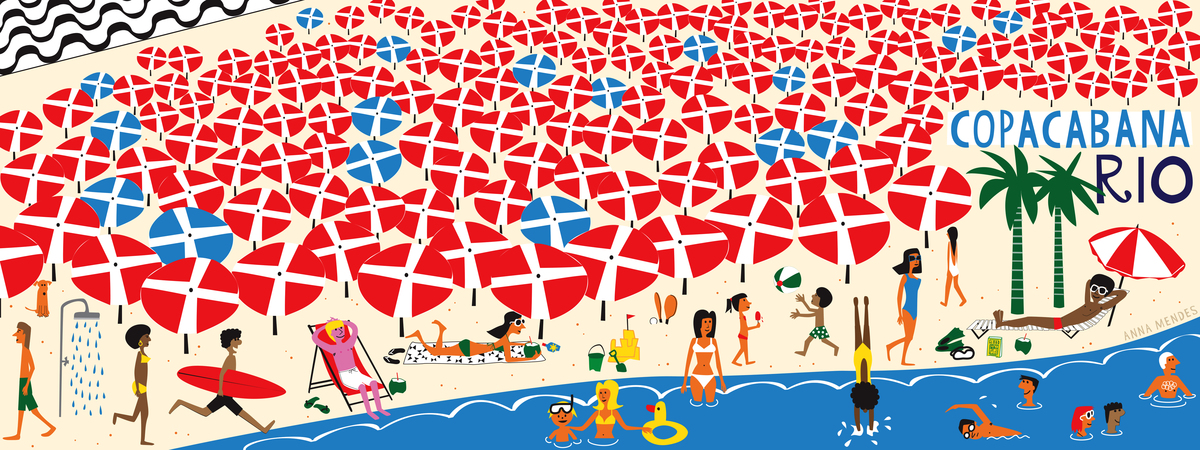 Copacabana Beach, Rio de Janeiro, Brazil by Anna Mendes